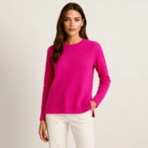 J.Crew Extra-Soft Fuchsia Sweater Women’s Small | Wool Blend Bright Pink